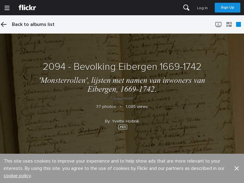 Screenshot van website