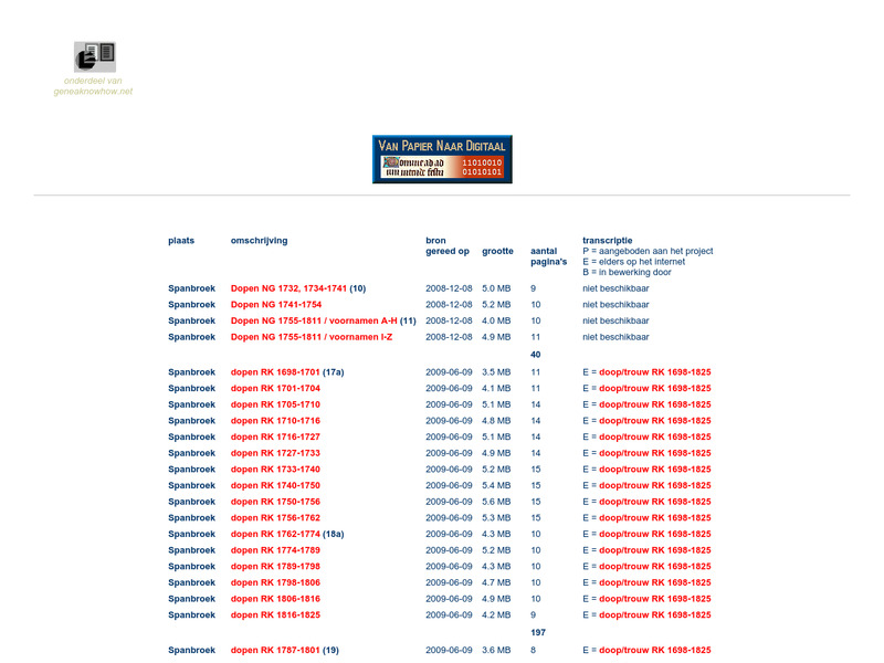 Screenshot van website