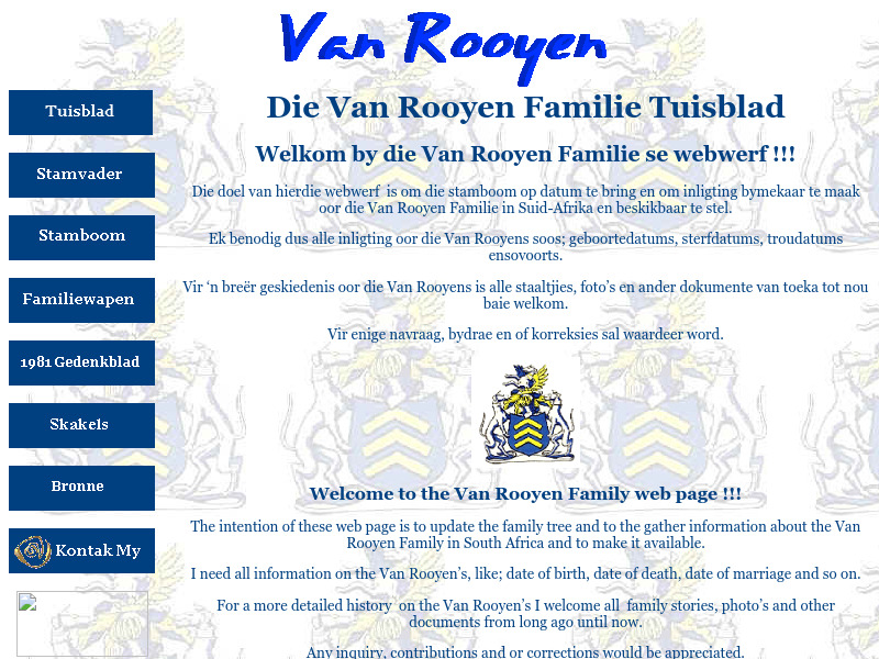 Screenshot van website