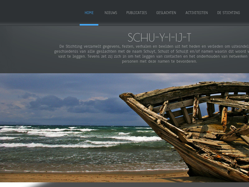 Screenshot van website