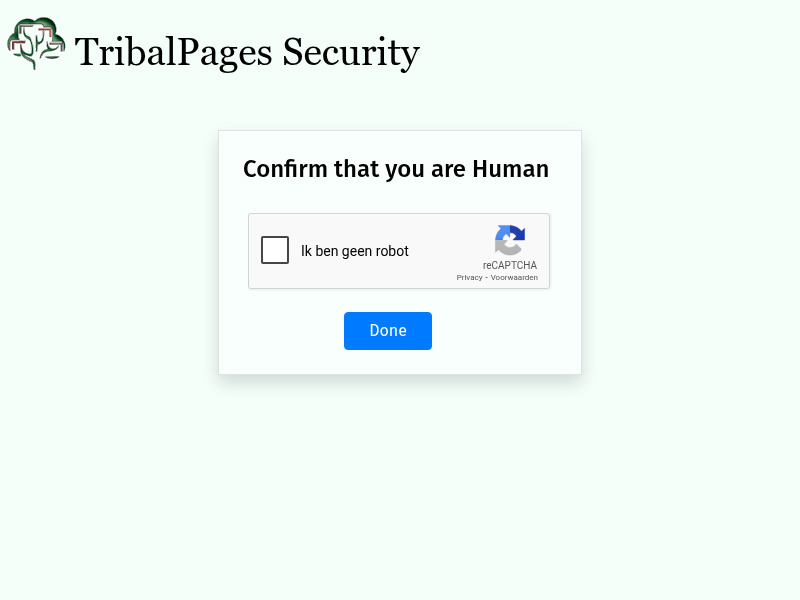Screenshot van website