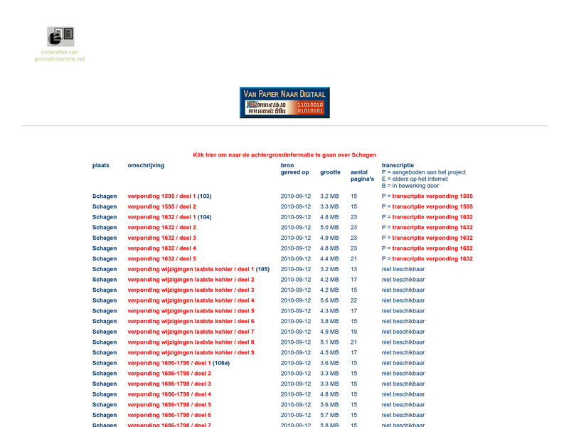 Screenshot van website