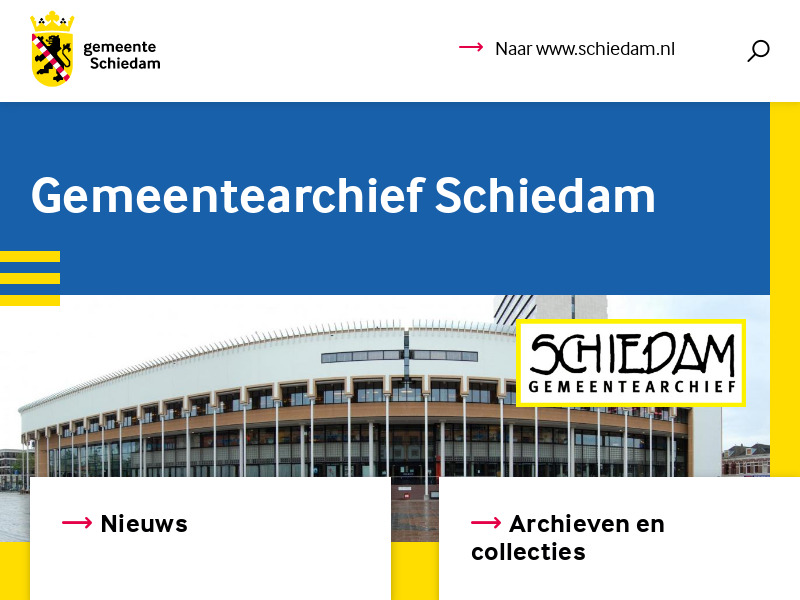 Screenshot van website