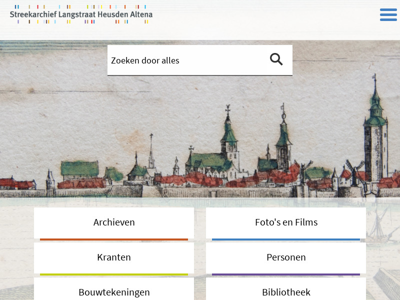 Screenshot van website