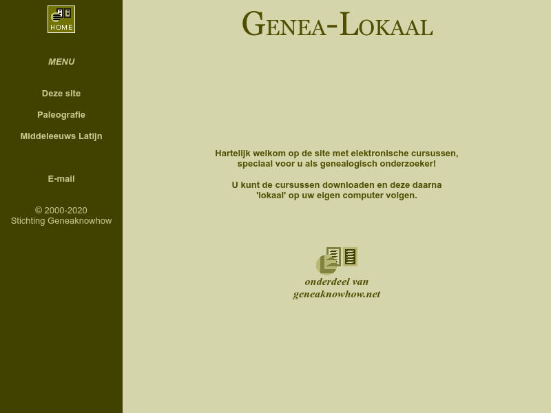 Screenshot van website