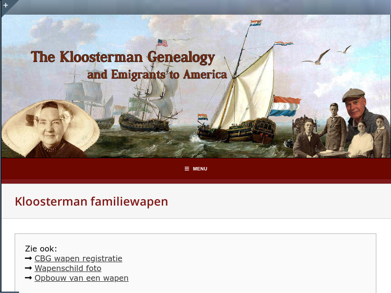 Screenshot van website