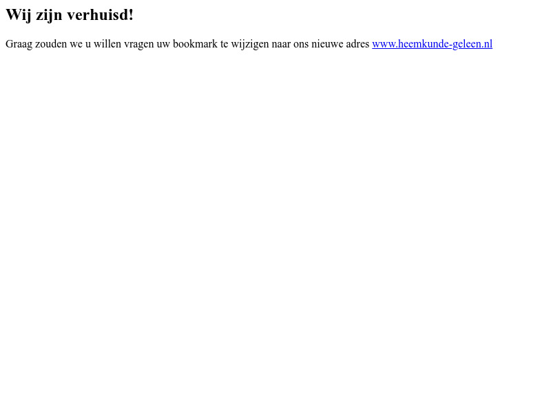 Screenshot van website