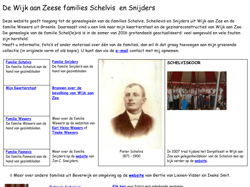 Screenshot van website