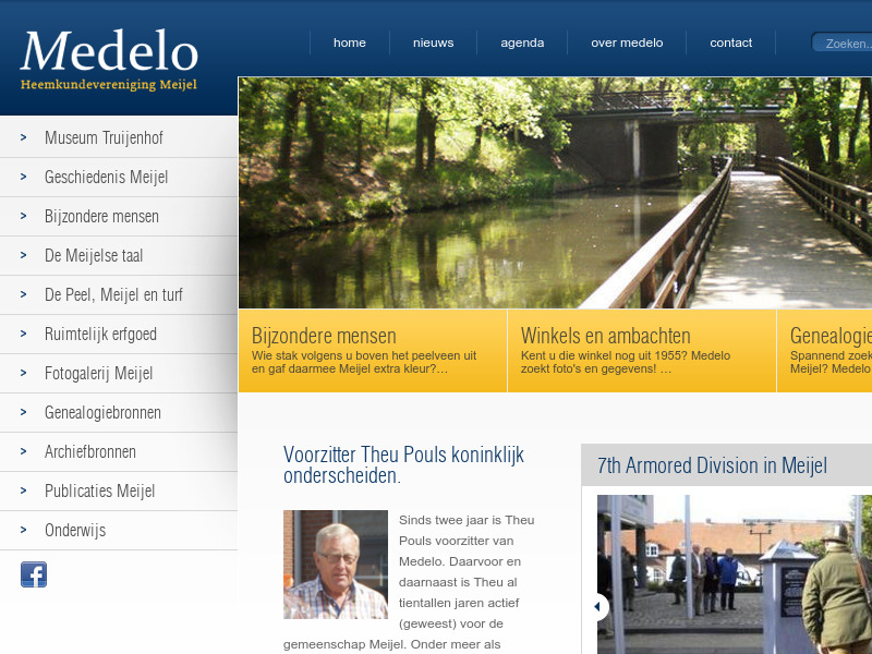 Screenshot van website