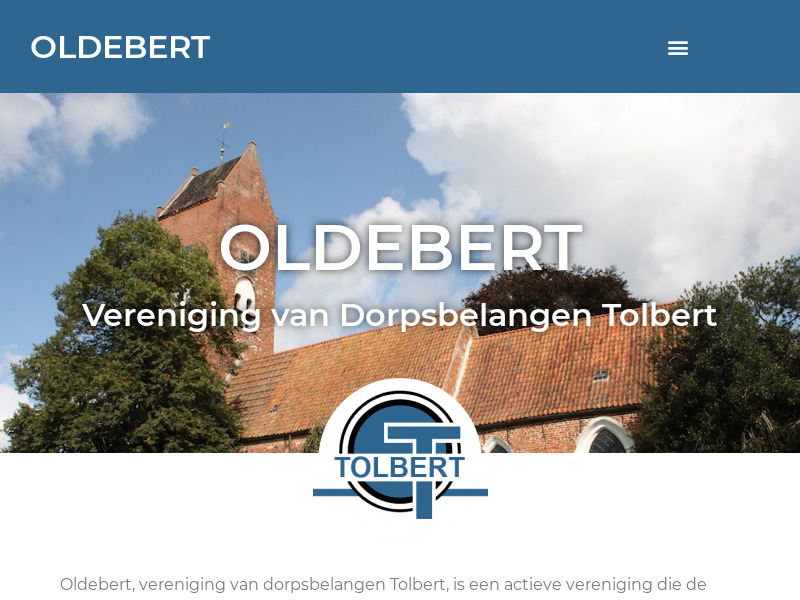 Screenshot van website