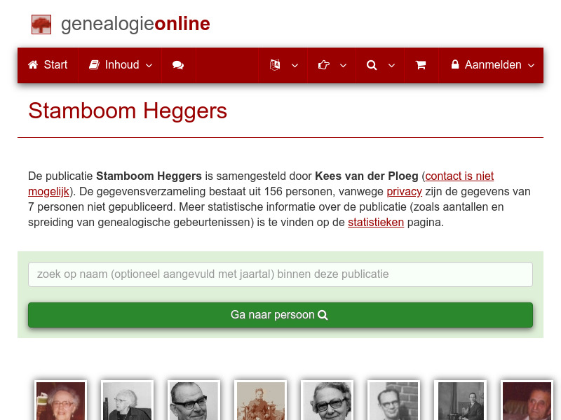Screenshot van website