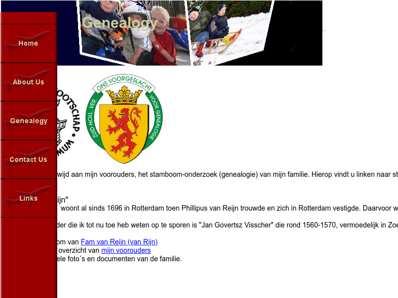 Screenshot van website