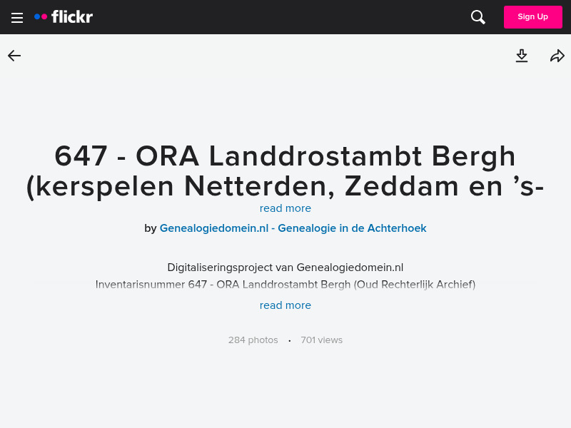 Screenshot van website