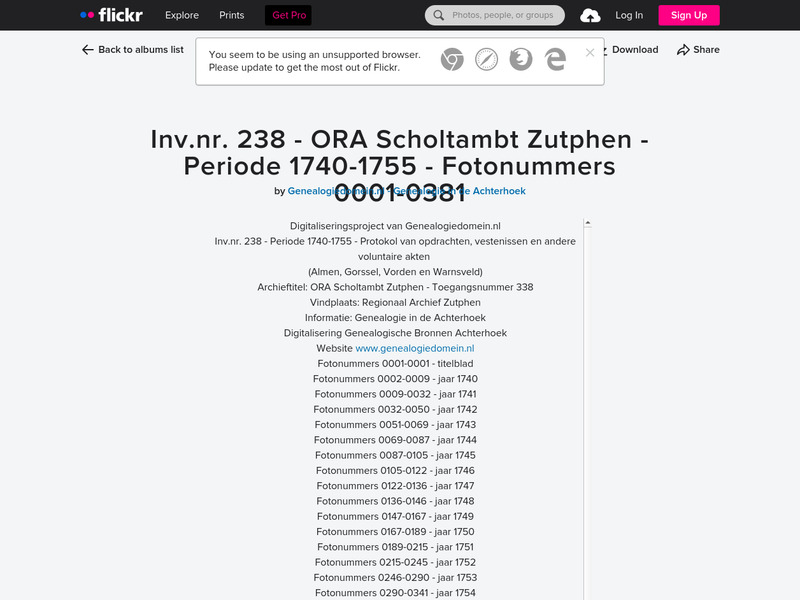 Screenshot van website
