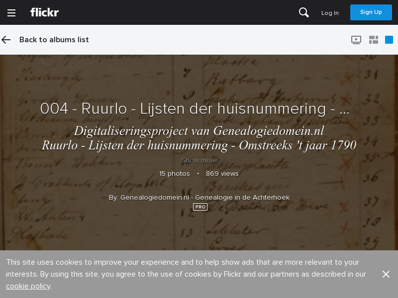 Screenshot van website