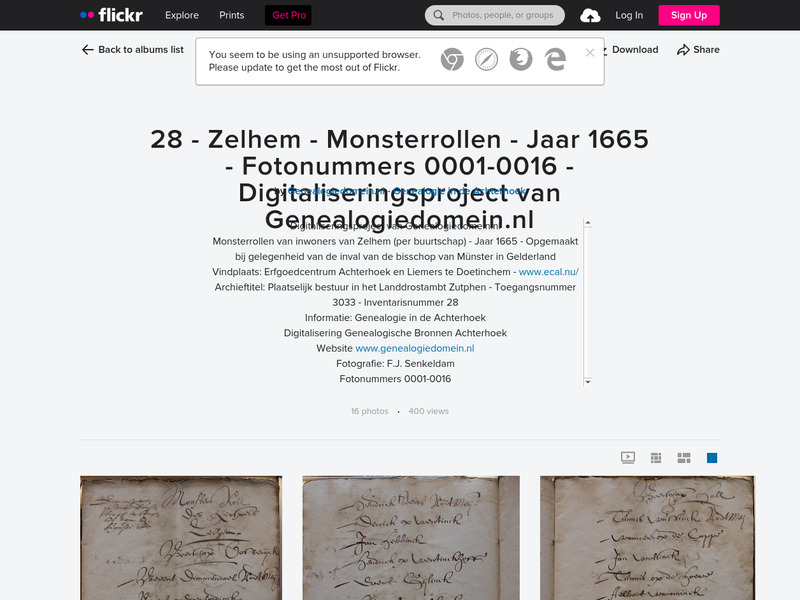 Screenshot van website