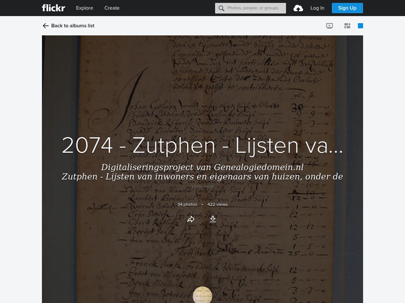 Screenshot van website