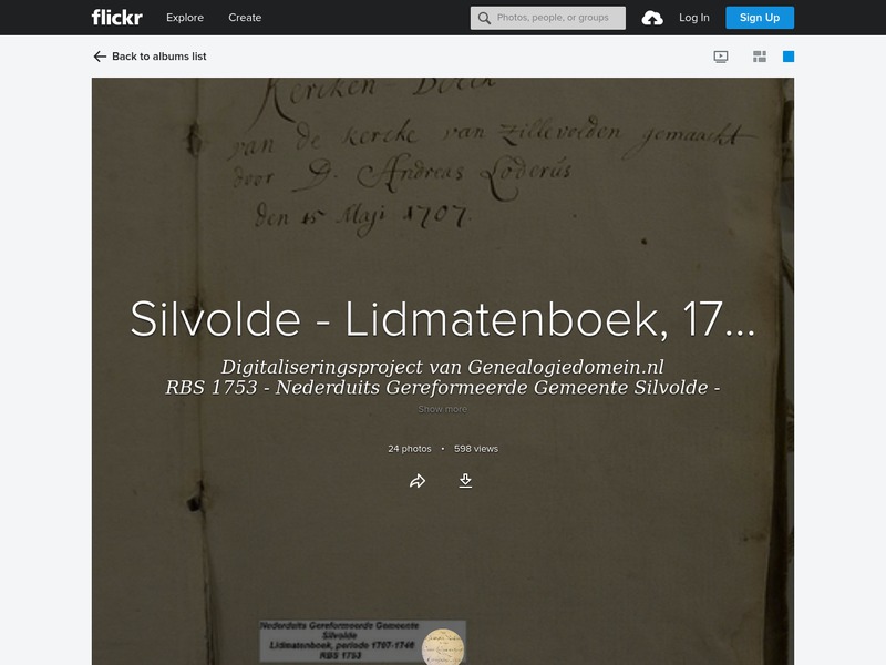 Screenshot van website