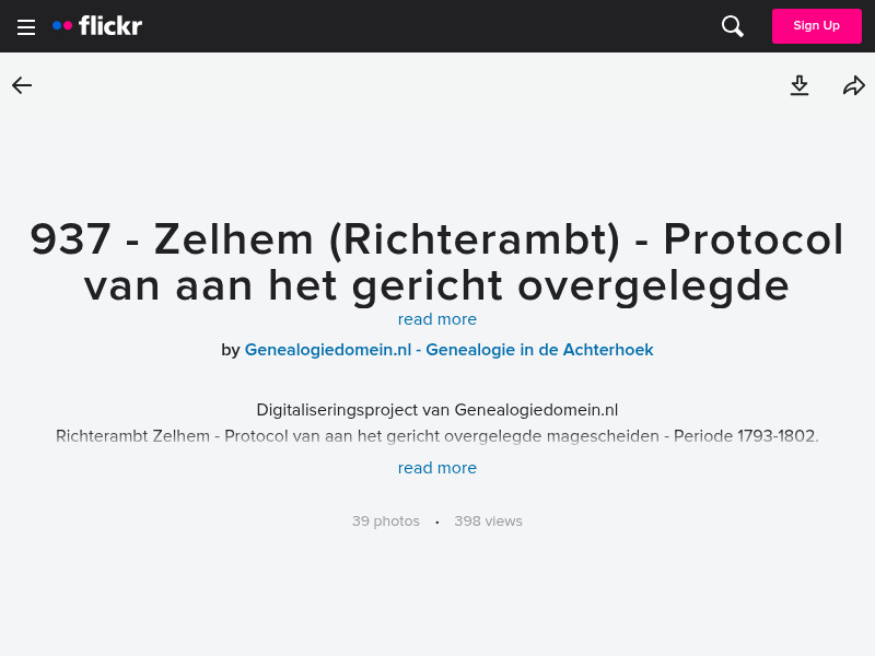 Screenshot van website
