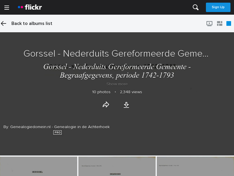 Screenshot van website