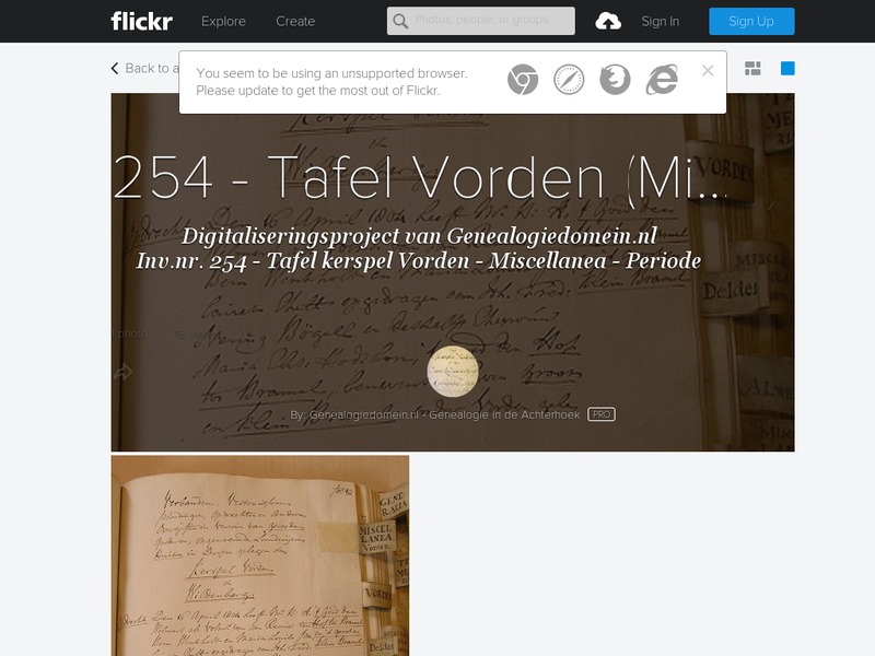 Screenshot van website