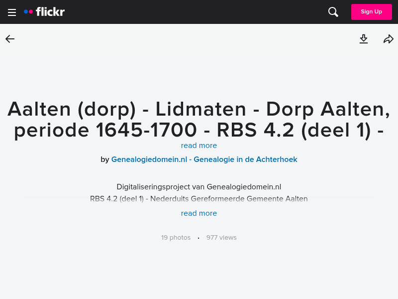 Screenshot van website