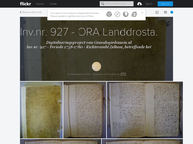 Screenshot van website