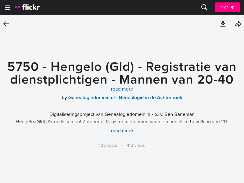 Screenshot van website