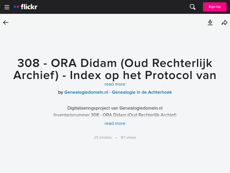 Screenshot van website
