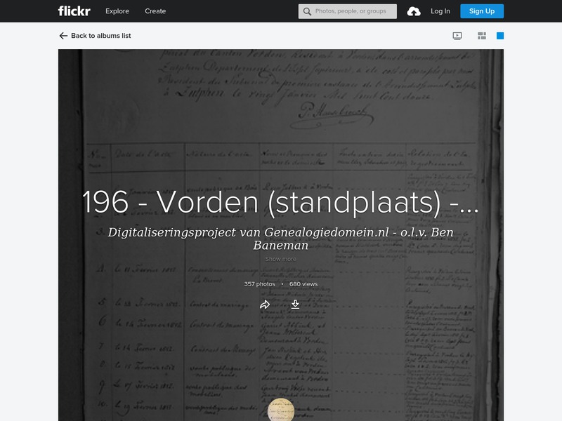 Screenshot van website