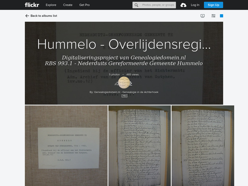Screenshot van website