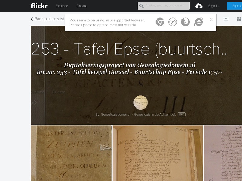 Screenshot van website