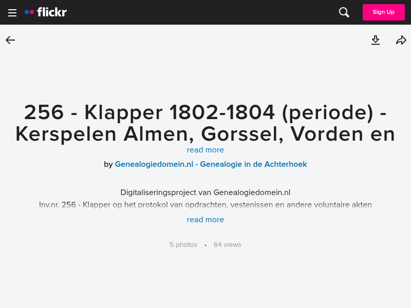 Screenshot van website