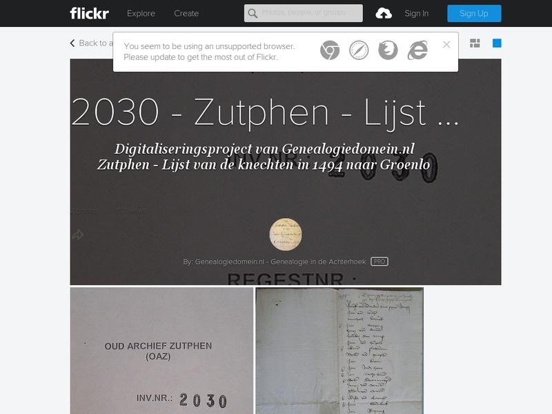 Screenshot van website