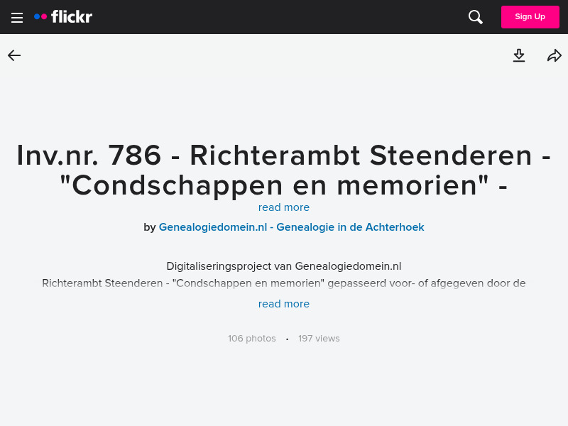 Screenshot van website