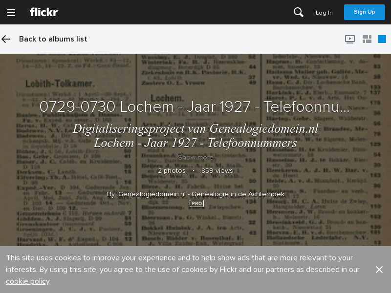 Screenshot van website