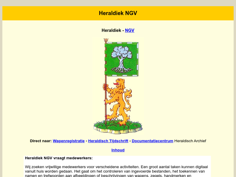 Screenshot van website