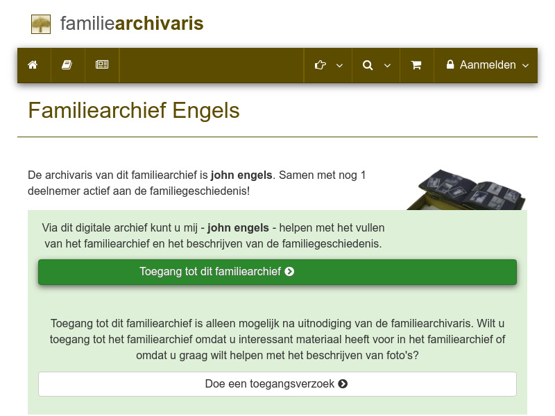 Screenshot van website