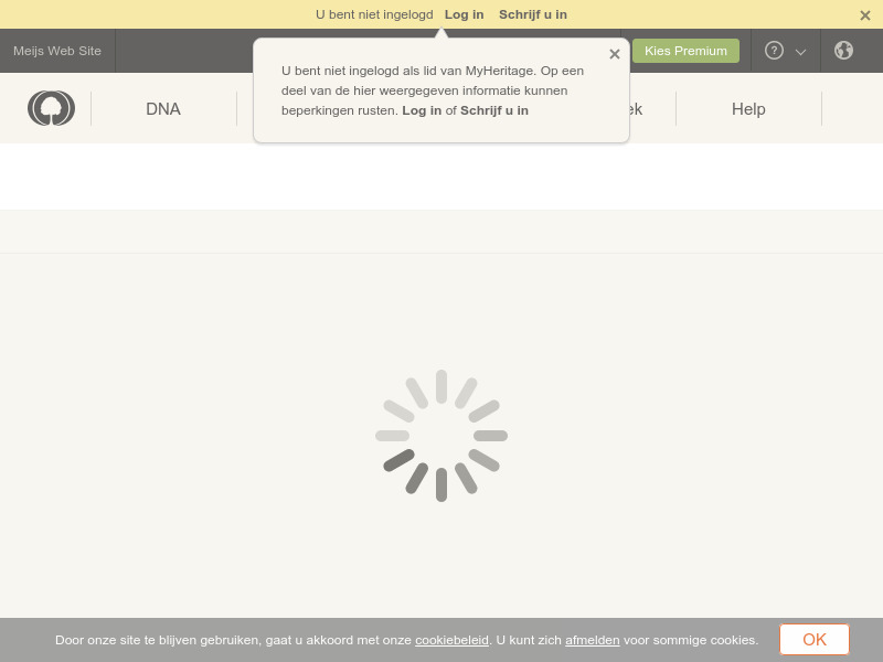 Screenshot van website