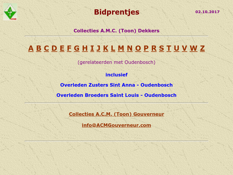 Screenshot van website