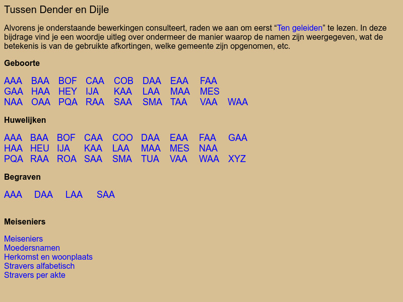 Screenshot van website