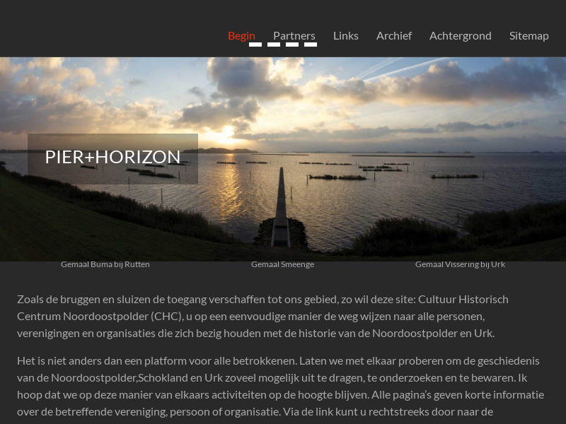 Screenshot van website