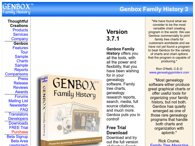 Screenshot van website