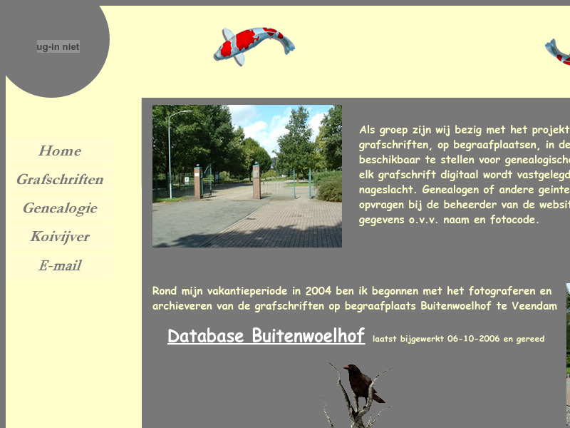 Screenshot van website
