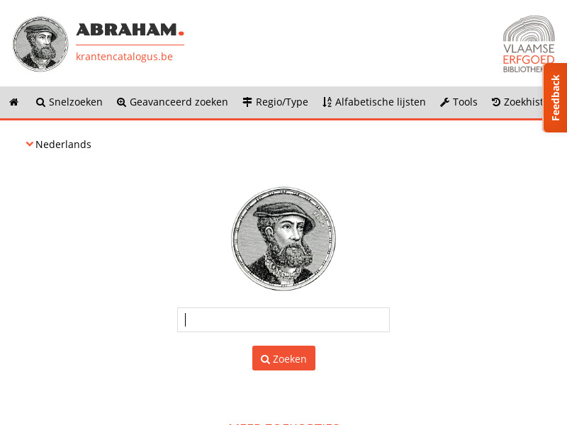 Screenshot van website