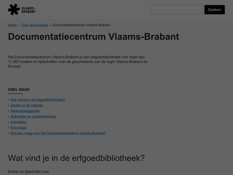 Screenshot van website