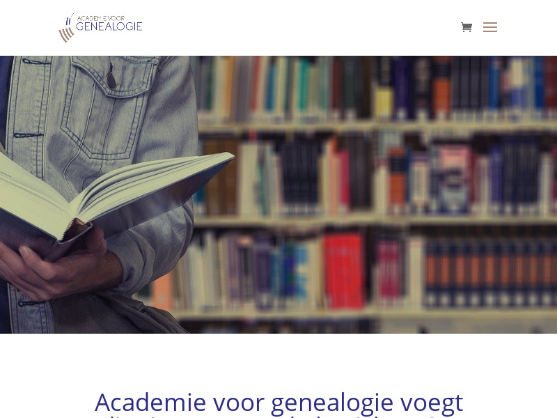Screenshot van website