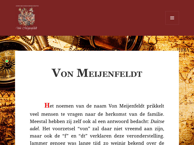 Screenshot van website