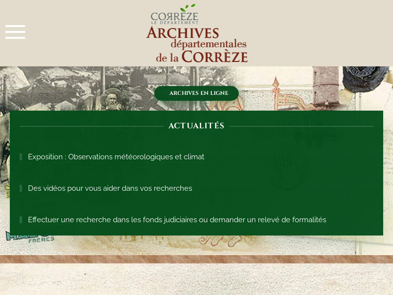 Screenshot van website