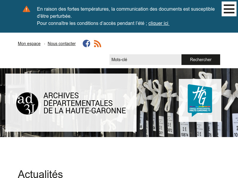 Screenshot van website